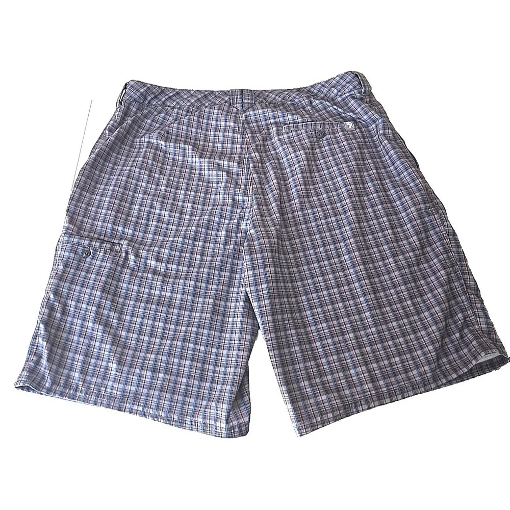 The North Face Mens 36 Blue Plaid Board Shorts Swim Trunks Beach Outdoor Surf
